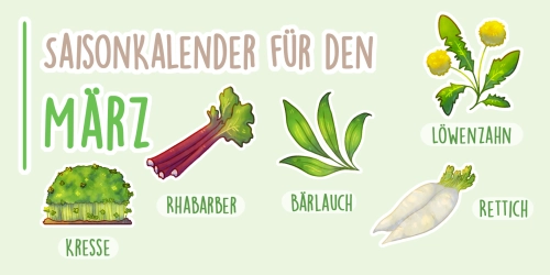 Saisonkalender für den März 2025