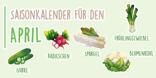 Saisonkalender für den April 2025