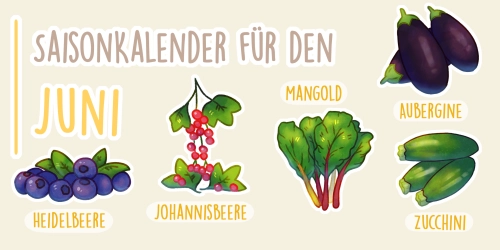 Saisonkalender für den Juni 2025