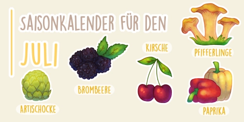 Saisonkalender für den Juli 2024