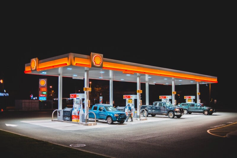 Eine Tankstelle vom Ölkonzern Shell