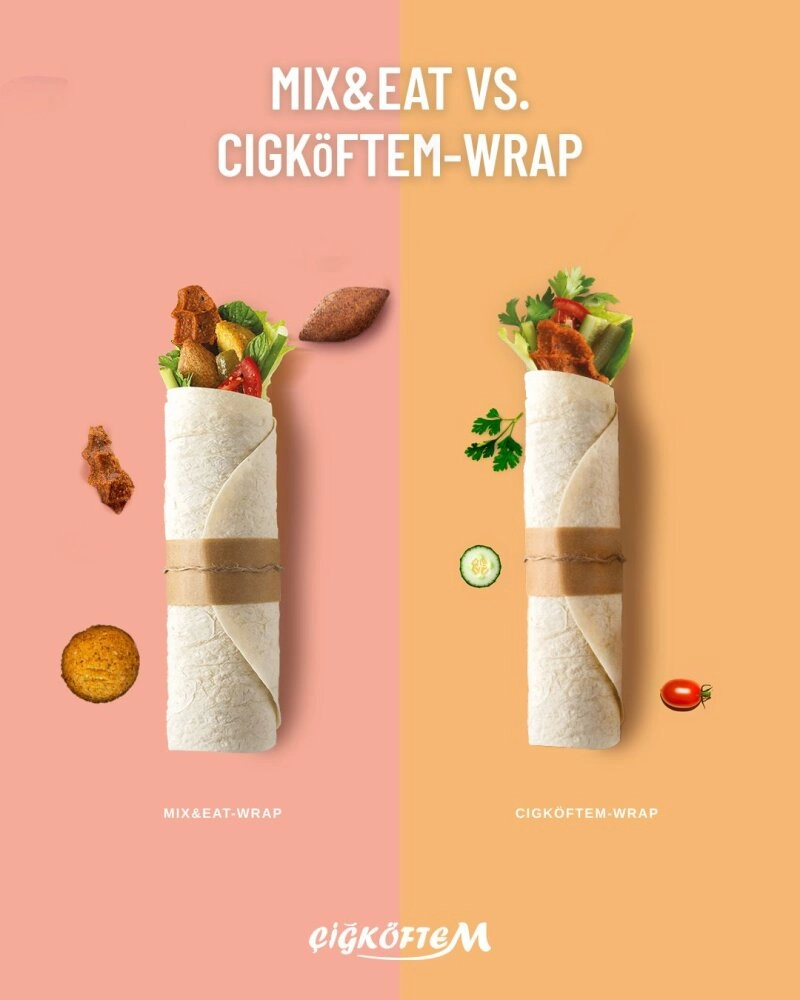 Mix&Eat vs. Çiğköftem-Wrap