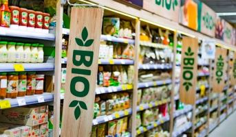 Bio-Supermarktregal