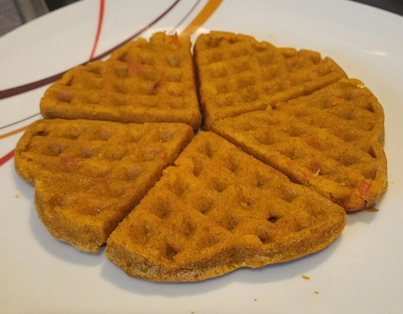 Eine fertige Kürbiswaffel!
