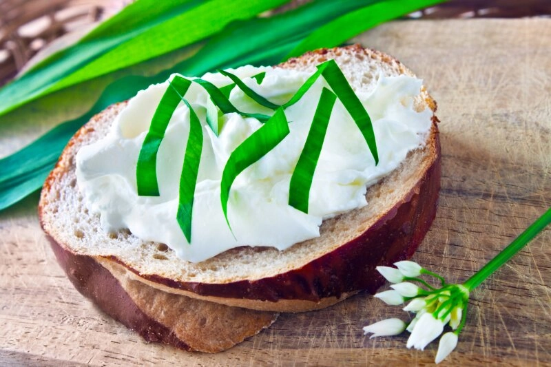 Bärlauchquark eignet sich auch wunderbar als Brotaufstrich!